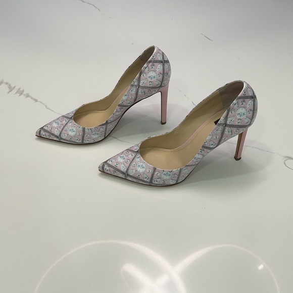 RODO pink/multicolor pumps, pointed toe, stiletto heels, made in Italy - Picture 3 of 13